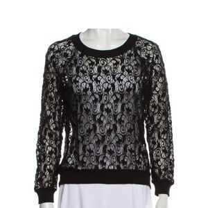 Rebecca Taylor Black Lace Blouse